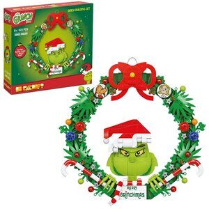 ⚡New⚡Brickcraft Grinch Wreath Brick Building Kit